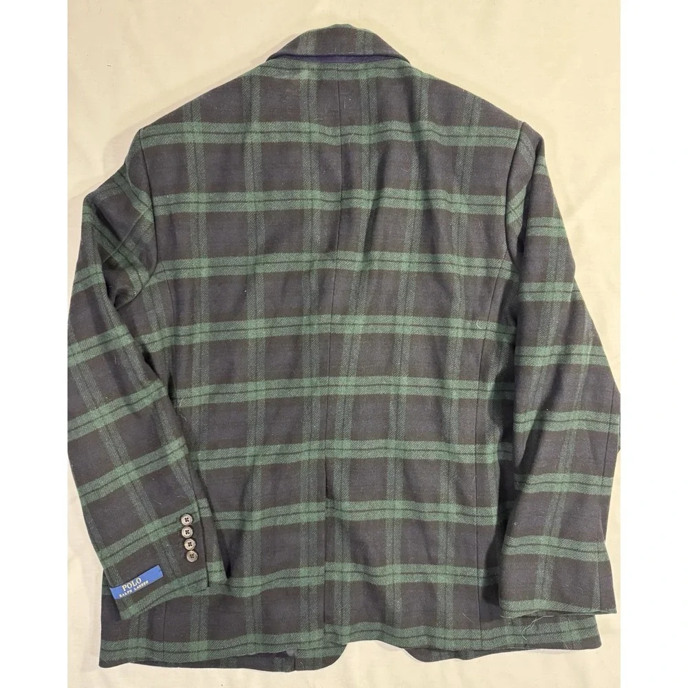 Polo Ralph Lauren Blackwatch Tartan Twill Modern Sport Coat Blazer Jacket 46 R